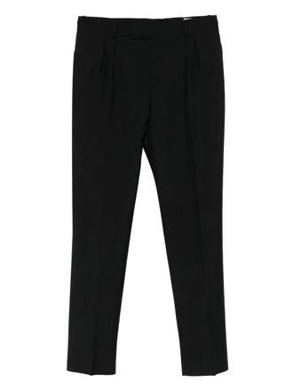 Alexander McQueen pleated-front wool trousers - men - Wool - 52 - Black