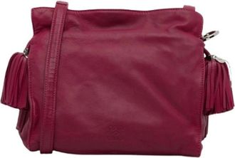 Loewe Pre-owned Cross Body Bags, female, Red, Size: ONE SIZE Pre-owned The Flamenco Knot Crossbody Bag