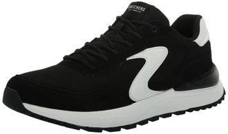 Skechers Womens Fury Sneaker, Black White, 6 UK