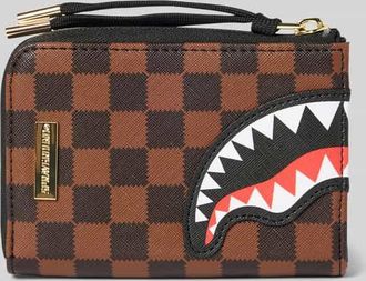 Sprayground Portemonnaie mit Label-Applikation in Dunkelbraun, Größe 1
