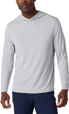Mizzen+Main Knox Long Sleeve Hooded T-Shirt in Light Gray Heather at Nordstrom, Size X-Large R