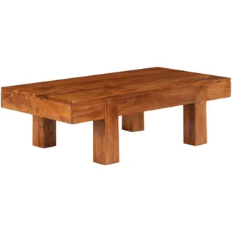 vidaXL Mesa De Centro Madera Maciza Acacia Acabado Miel 100x50x30 Cm Vidaxl