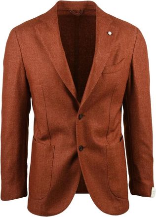 L.B.M. 1911 Giacca Stondata - Heren - Blazers - Rood - L - Wol - Jassen