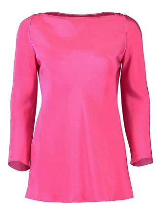 Peter Cohen boat-neck three-quarter-sleeve blouse - women - Fabric - L - Pink