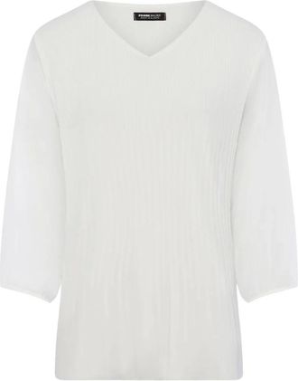 Frank Walder Frank Walder, Dames, Blouses & Shirts, Wit, Maat: 3XL