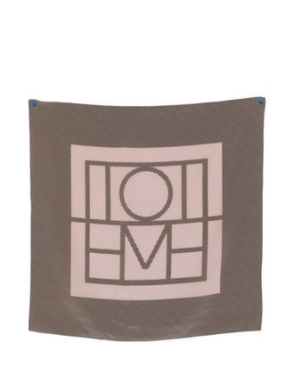 Toteme Brown Monogram Solid Scarf