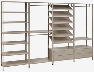 Sklum Armario Modular Abierto De 4 Piezas Con Estanter&iacute;a En Acero Janine Sklum