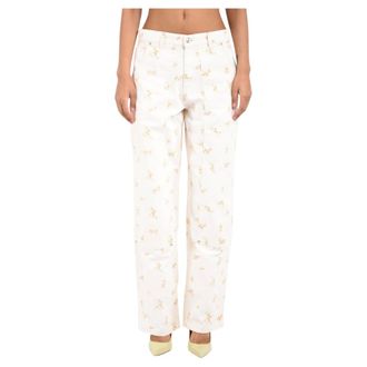 Msgm Straight Jeans, female, White, Size: XS Straight Jeans