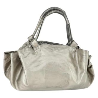 Loewe Pre-owned leren handtas - Dames - Pre-owned - Grijs - Maat: ONE Size Leer