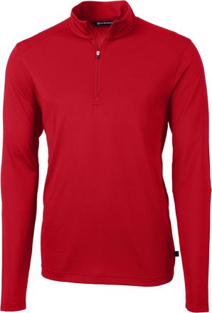 Cutter & Buck Virtue Eco Pique Recycled Quarter Zip Mens Pullover Jacket