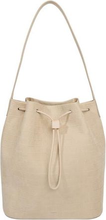 Vince Sarai Croc Embossed Leather Bucket Bag in Marzipan at Nordstrom