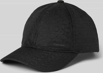 Calvin Klein Basecap mit Strukturmuster in Black, Größe 1