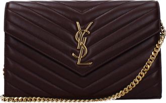 Saint Laurent Cassandre Pochette Donnas Pelle rossa/cabernet