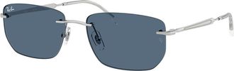 Ray-Ban RB3768 003/80 Mens Sunglasses Silver Size 56