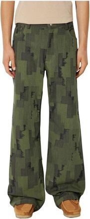 Marcelo Burlon Wide Jeans - Heren - Loose Fit Jeans - Groen - L - Jeans