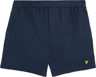 Lyle & Scott Korte Broeken, Heren, Blauw, M, Linnen, Shorts Linen Deck Short