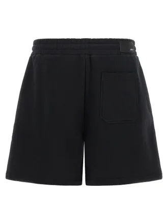 Amiri Logo-Embroidered Cotton Bermuda Shorts - Black