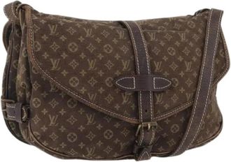 Louis Vuitton Pre-owned Cross Body Bags, female, Brown, Size: ONE SIZE Pre-owned Monogram Mini Lin Shoulder Bag