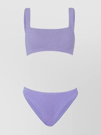 Hunza G xandra high-cut leg square neckline bikini set