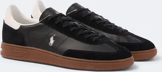 Polo Ralph Lauren Bedford suede-trimmed leather sneakers