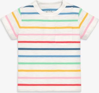 primary Baby Short Sleeve Tee in Ivory Rainbow Sunrise Stripe at Nordstrom, Size 18-24M