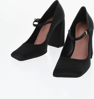 Amina Muaddi Satin Mary Jane Pumps CHARLOTTE 11cm size 39