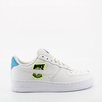 Nike Air Force 1 07 White Leather Womens Lace Up Trainers CT1414 101 - Size UK 4.5