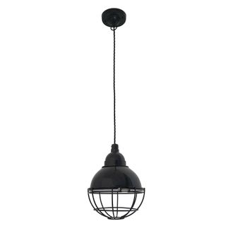 Netlighting Claire 1 Light Dome Ceiling Pendant Black E27