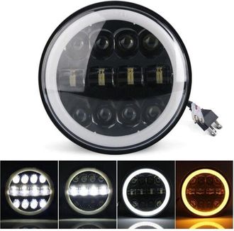 OEM Faro Delantero Led Completo De 7 (1 Unidad, 12 V) Para Harley, Jeep, Land Rover, Hummer Y Lada