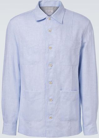 Brunello Cucinelli Linen and cotton-blend shirt