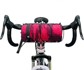 OEM Bolsa Grande Impermeable Para Manillar De Bicicletas De Monta&ntilde;a Y De Carretera, Bolsa De Almacenamiento Universal Correas Ajustables (naranja)
