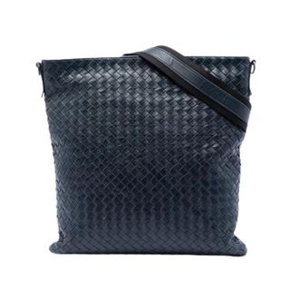 Bottega Veneta Pre-owned Woven Nappa Crossbody Bag - Dames - Pre-owned - Blauw - Maat: ONE Size Leer
