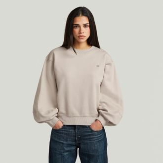G-Star Logo Crew Sweater - Beige - Dames