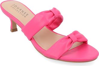 Journee Collection Dyllan Kitten Heel Sandal in Pink at Nordstrom Rack, Size 6.5