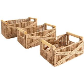Atmosphera Lote De 3 Estuches Eug&egrave;ne Beige L26 31 36cm - Atmosphera Cr&eacute;ateur DInt&eacute;rieur