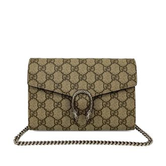 Gucci Pre-owned Gucci GG Supreme Dionysus Wallet on Chain Ladies 401231 2184
