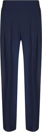 Norma Kamali Blauwe Slim-fit Broek - Dames - Slim Fit Broeken - Blauw - M - Broeken