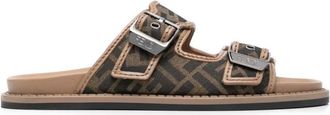 Fendi Sliders, male, Brown, Size: 14 US Feel Sandals