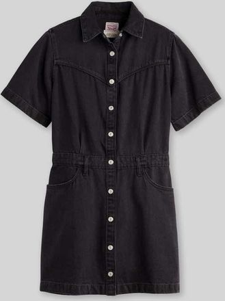 Levi's Jeanskleid mit Knopfleiste aus reiner Baumwolle in Black, Gr&ouml;&szlig;e L