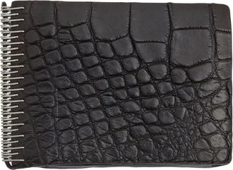 Isaac Sellam Experience Alligator Leren Portemonnee - unisex - Portefeuilles - Zwart - ONE Size - Accessoires