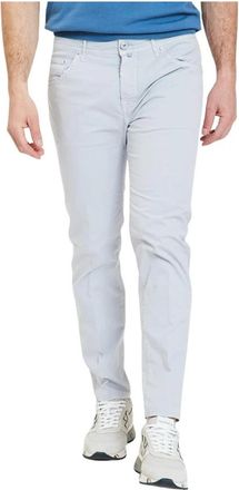 Jacob Cohen Crop Carrot Broek - Heren - Slim Fit Broeken - Blauw - W35 - Broeken