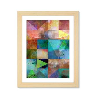 Oresteluchetta Cuadro con marco mdf efecto roble 77x57x2,5 cm