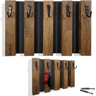 OEM Perchero De Madera Lamele De 30 Cm, Marr&oacute;n