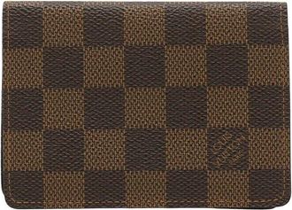 Louis Vuitton Brown Damier Card Case (Authentic Pre-Loved)