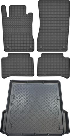 OEM Juego De Alfombrillas De Goma Para Coche Y Maletero Para Mercedes Clase E W211 Familiar (2003-10.2009)