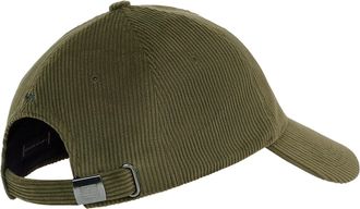 Tommy Hilfiger TH Flag 6 Panel Cord Cap - One Size, Green - Mens Baseball Cap - Adult, Streetwear, Lightweight Acrylic, Pull-On, One Size Fit, Machine Wash