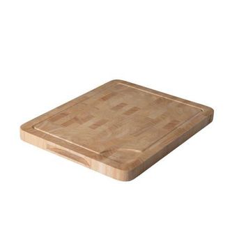 Be Home Rubberwood End Grain Rectangular Cutting Board, in Natural - Medium at Nordstrom