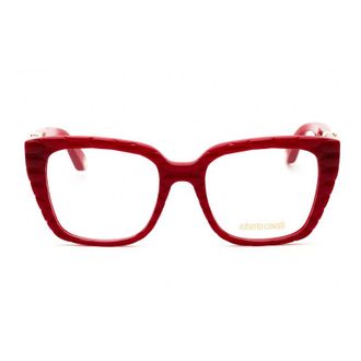 Roberto Cavalli VRC106V09EZ Quilted Square Full Rim Eyeglasses - Red