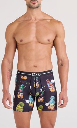 Saxx Volt Breathable Sim Fit Mesh Boxer Briefs in Deck The Pineapples-Black at Nordstrom, Size X-Large