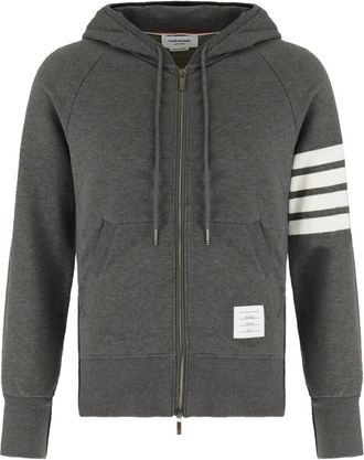 Thom Browne Stijlvol Sweatshirt voor een Moderne Look - Heren - Vesten met rits - Grijs - L - Katoen - Hoodies & sweatvesten